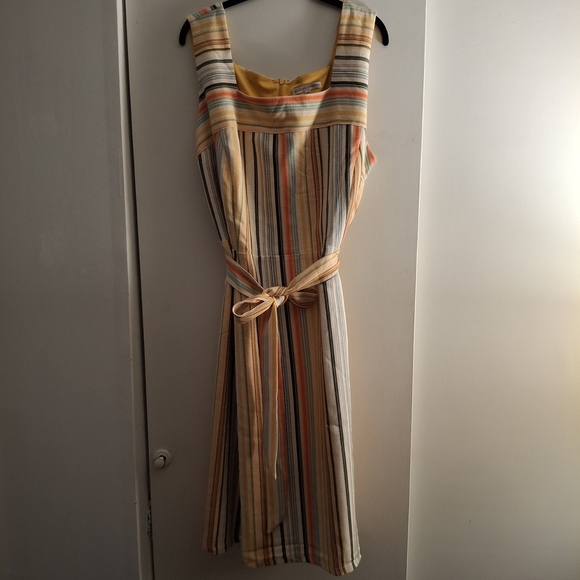 Sandra Darren Women's Multicolor Striped Sleeveless Midi Dress - Picture 1 of 9